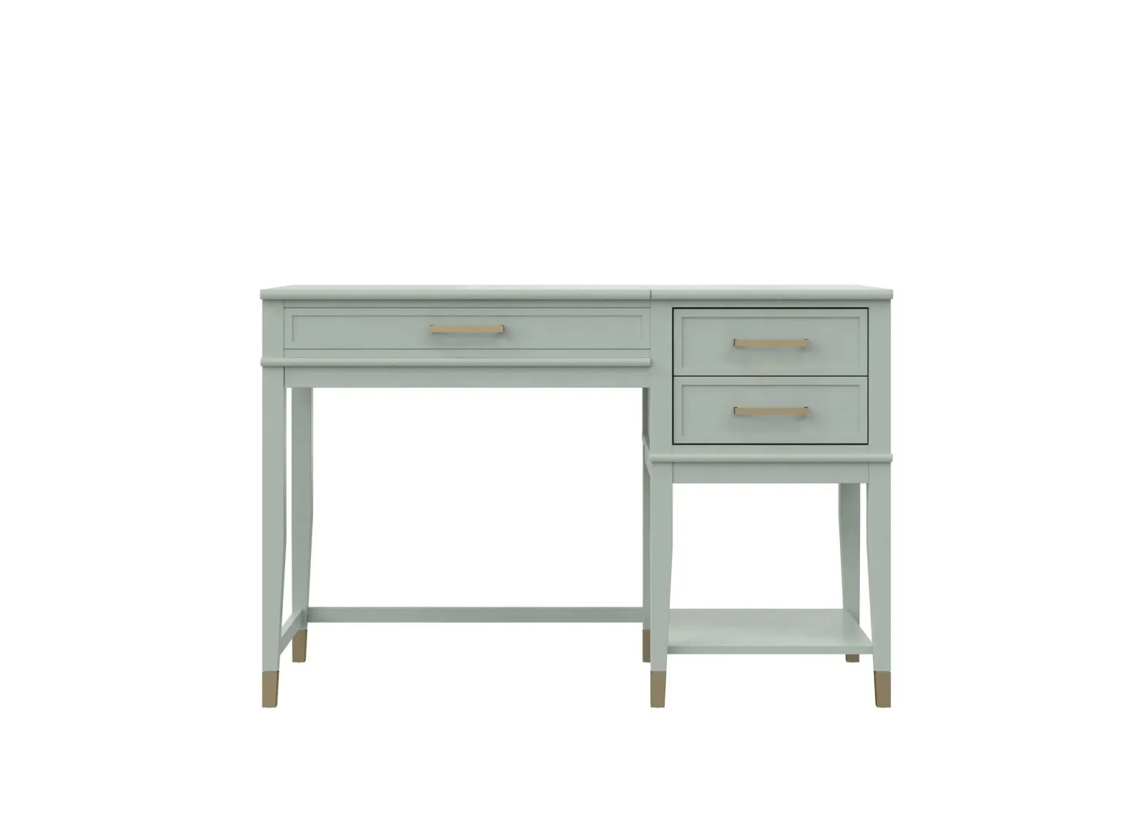 Westerleigh Lift-Top Computer Desk with Gold Accents