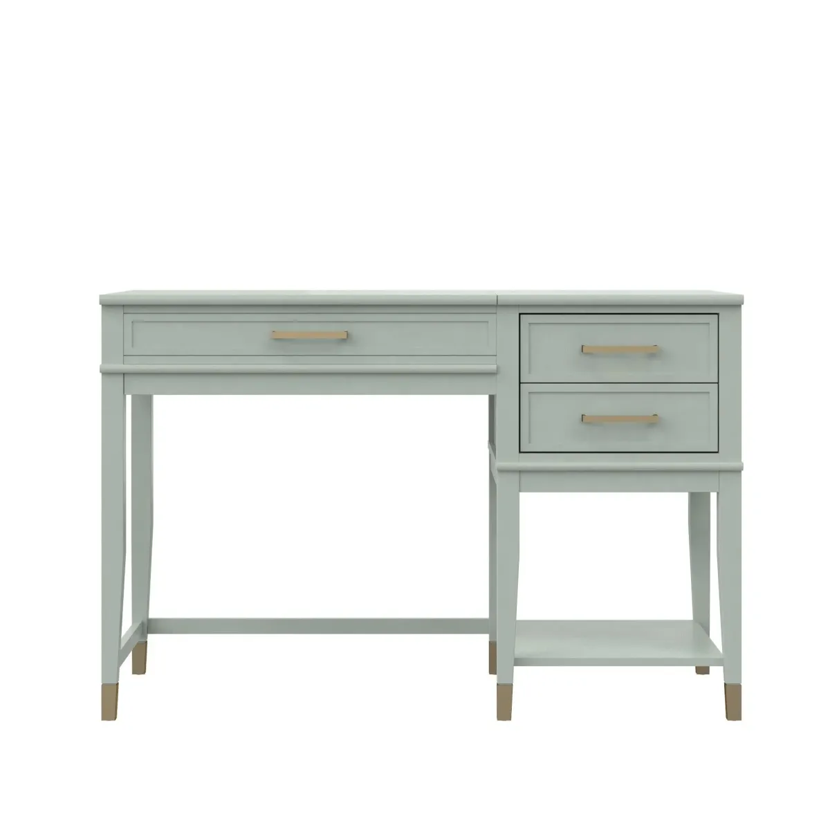 Westerleigh Lift-Top Computer Desk with Gold Accents