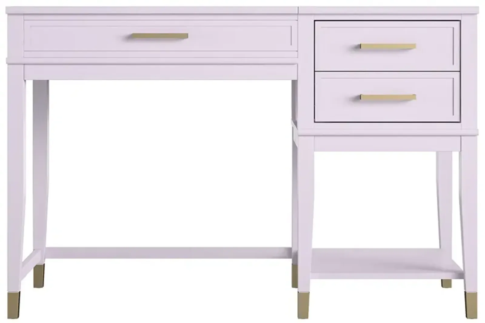 Westerleigh Lift-Top Computer Desk with Gold Accents