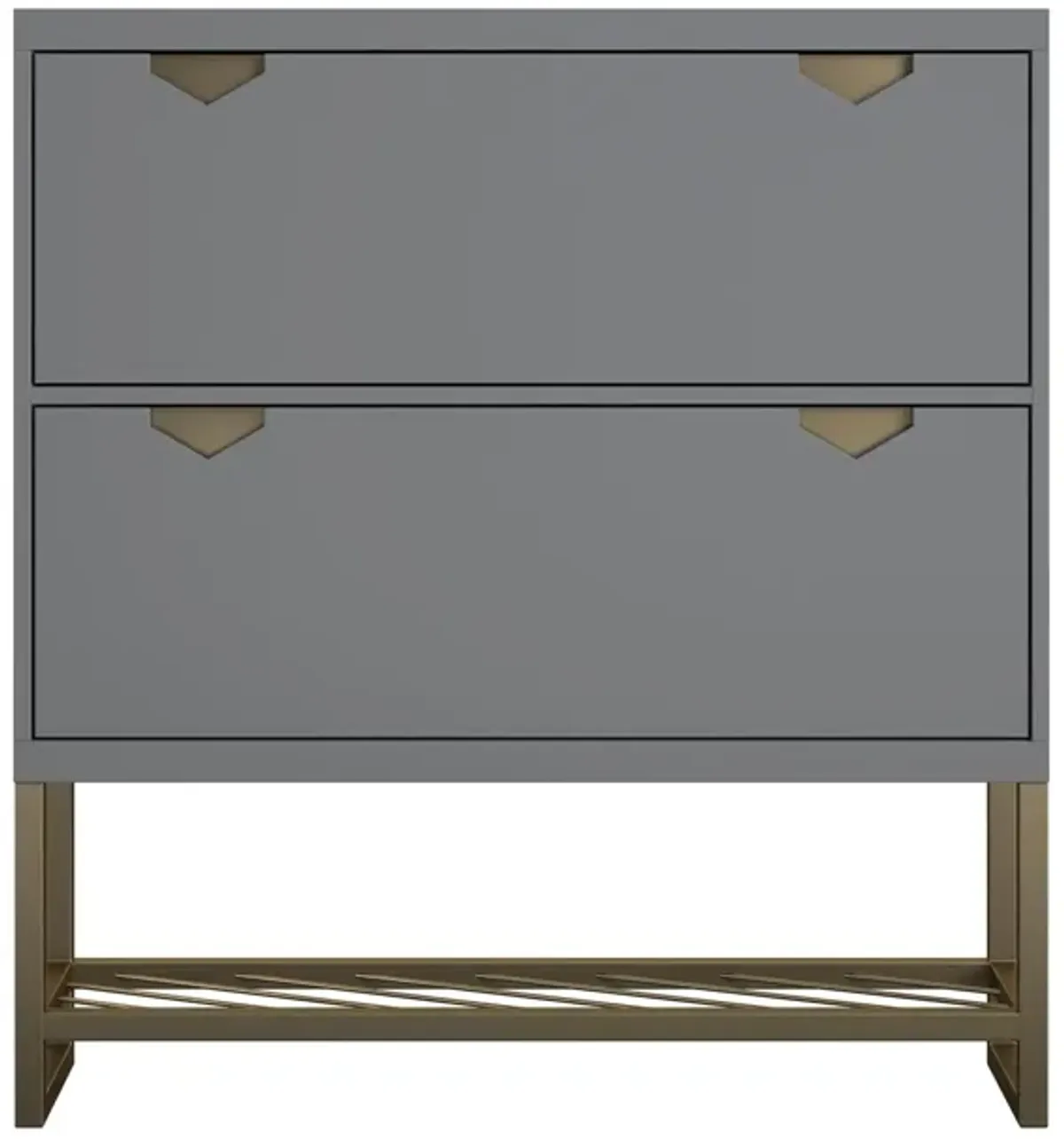 Brielle Entryway Shoe Storage with 2 Fold Out Drawers and a Bottom Shelf