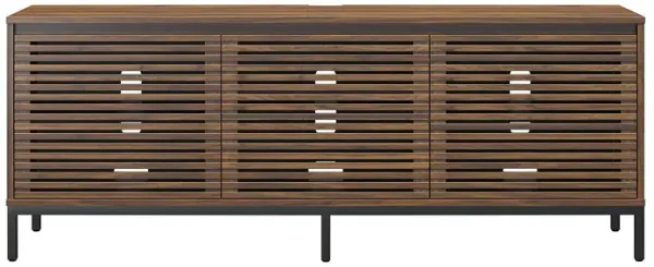 68 Inch Media Console with Steel Post Base for TVs up to 77 Inches