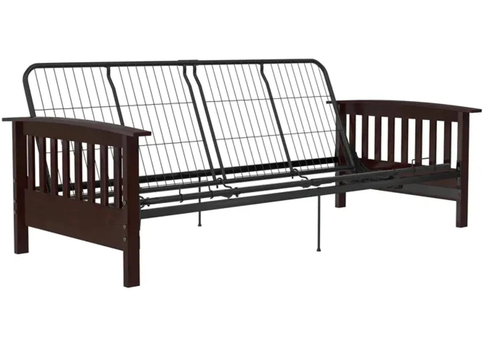 Elbi Full Size Wood Arm Futon Frame