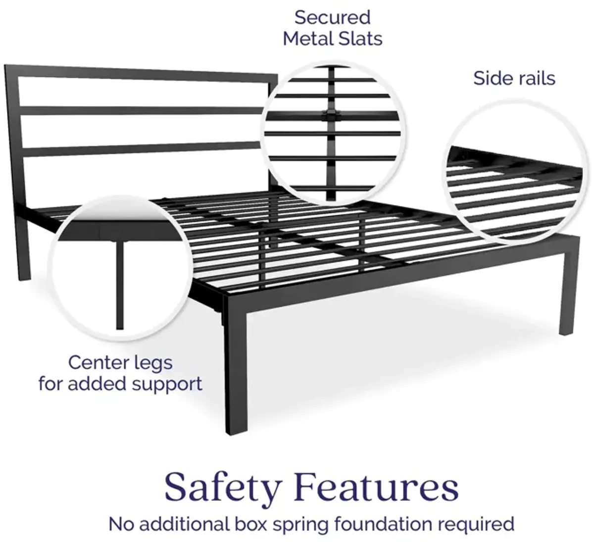 Premium Modern Platform Bed with Headboard