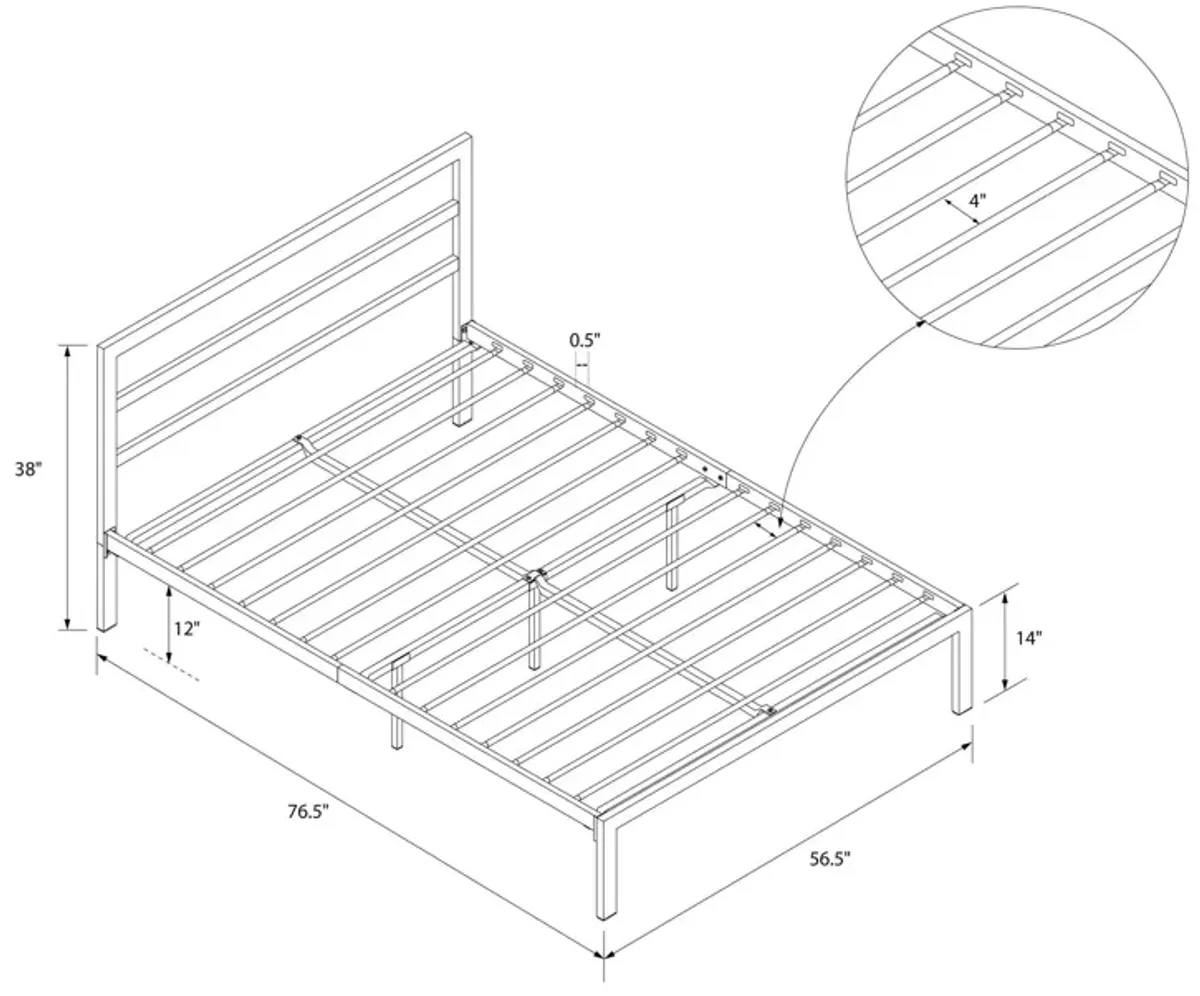 Premium Modern Platform Bed with Headboard