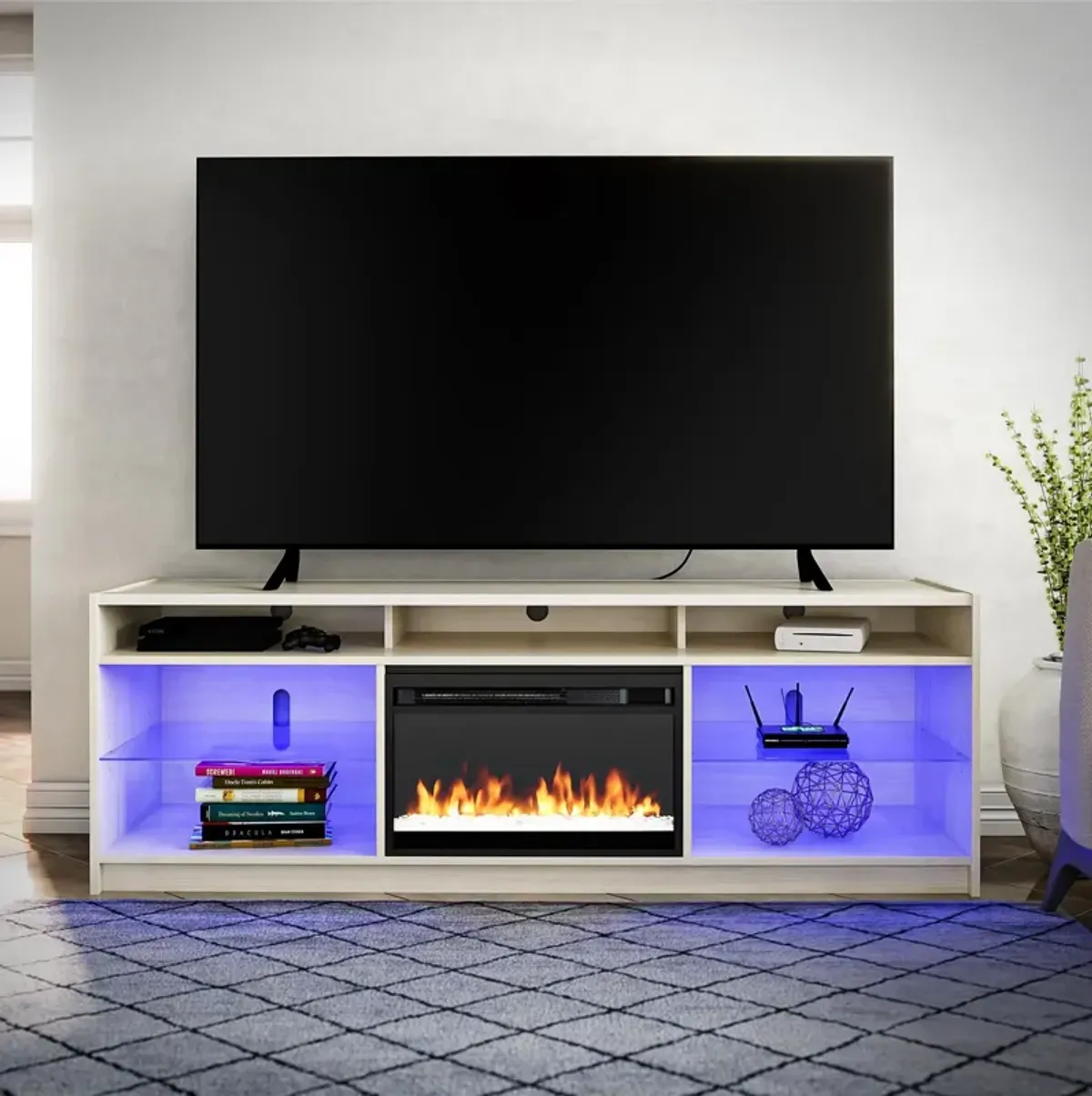 Luna Fireplace TV Stand for TVs up to 75 Inches