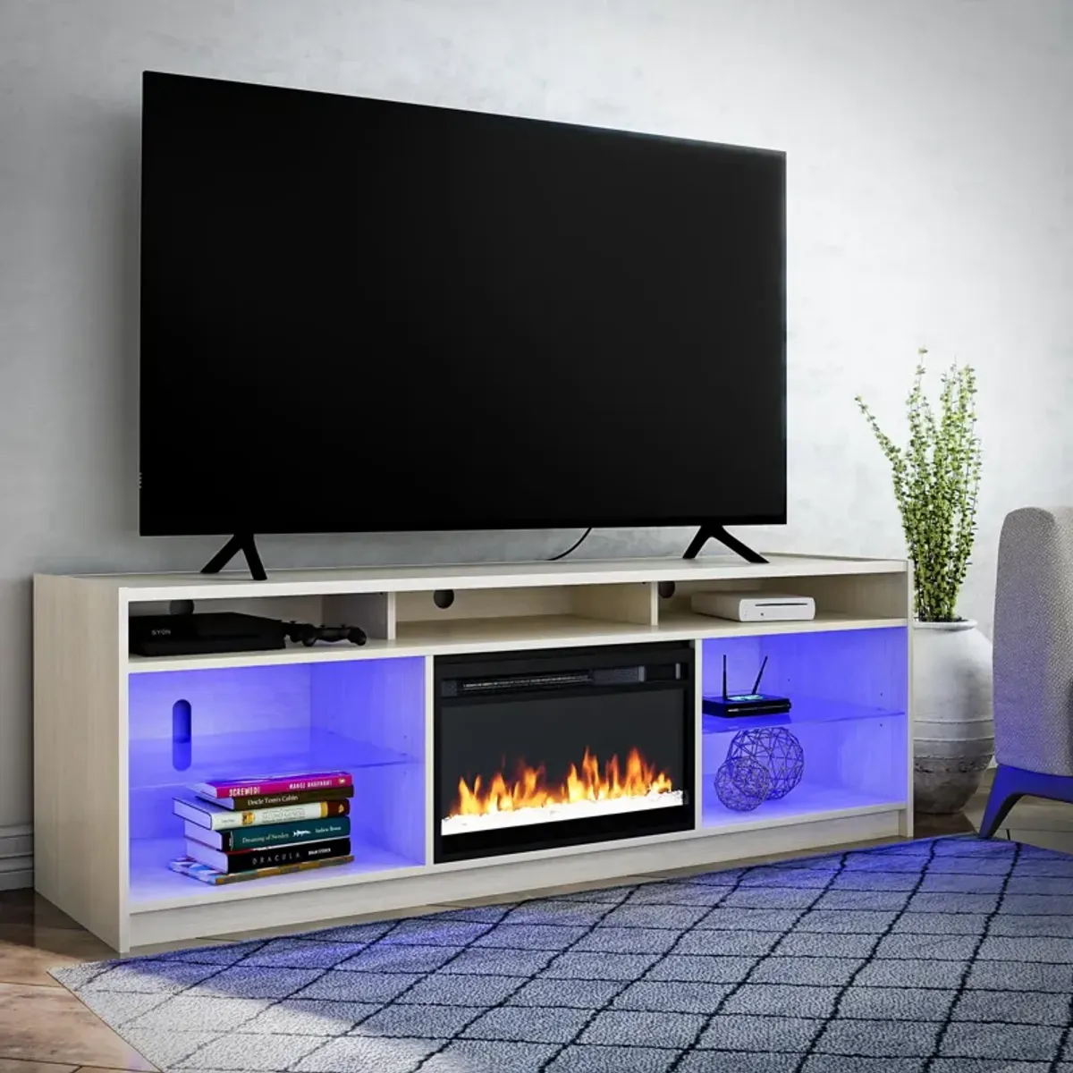 Luna Fireplace TV Stand for TVs up to 75 Inches