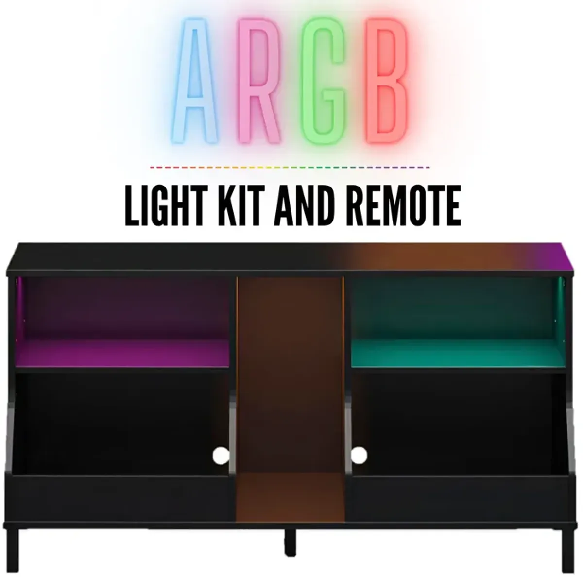 Falcon Youth Gaming TV Stand with ARGB LED Lights