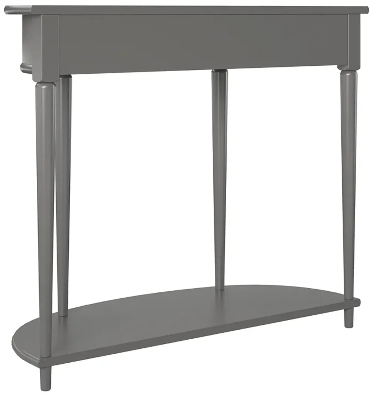 Aurora Half-Moon Console Table with 1 Drawer and Bottom Shelf