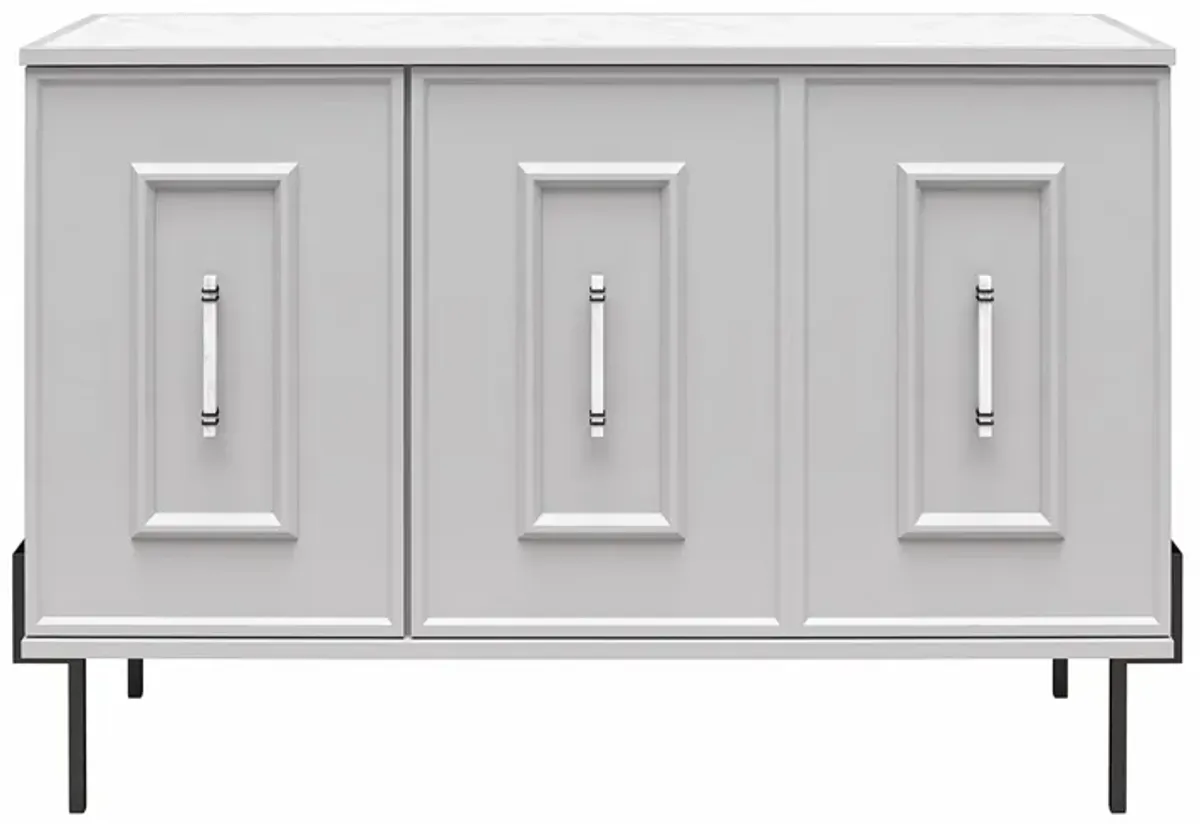 Liberty 3 Door Accent Cabinet with Faux Marble Top