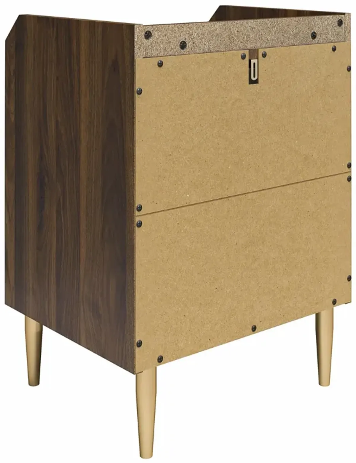 Remy Nightstand with 1 Drawer and Tapered Brassy Gold Legs