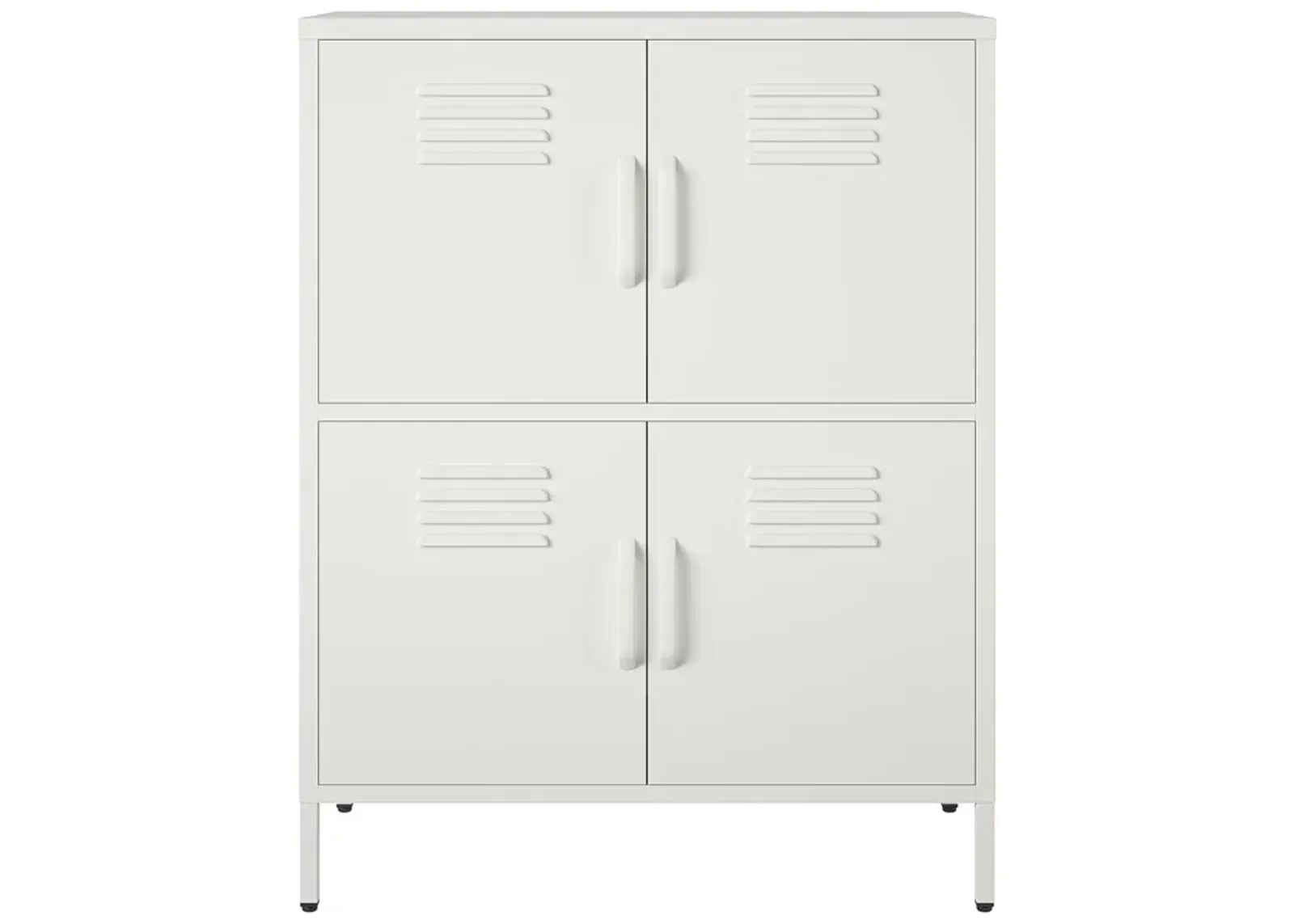 Shadwick 4 Door Metal Locker Style Accent Storage Cabinet