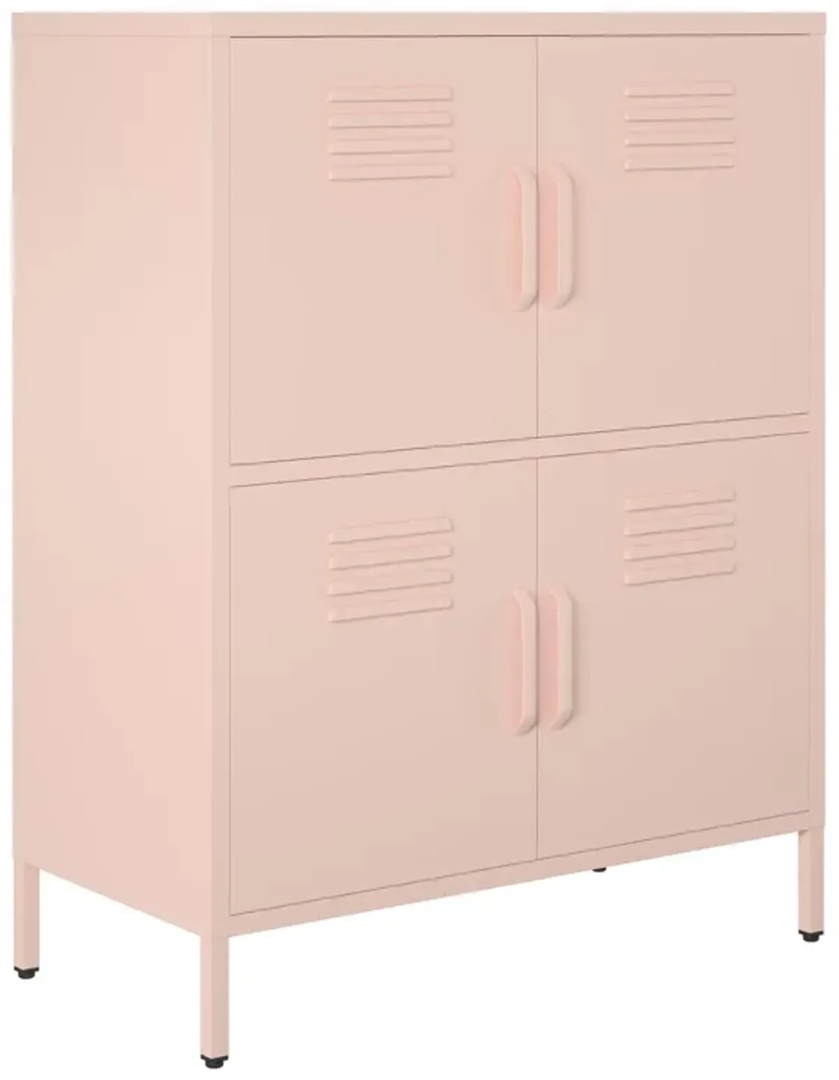 Shadwick 4 Door Metal Locker Style Accent Storage Cabinet