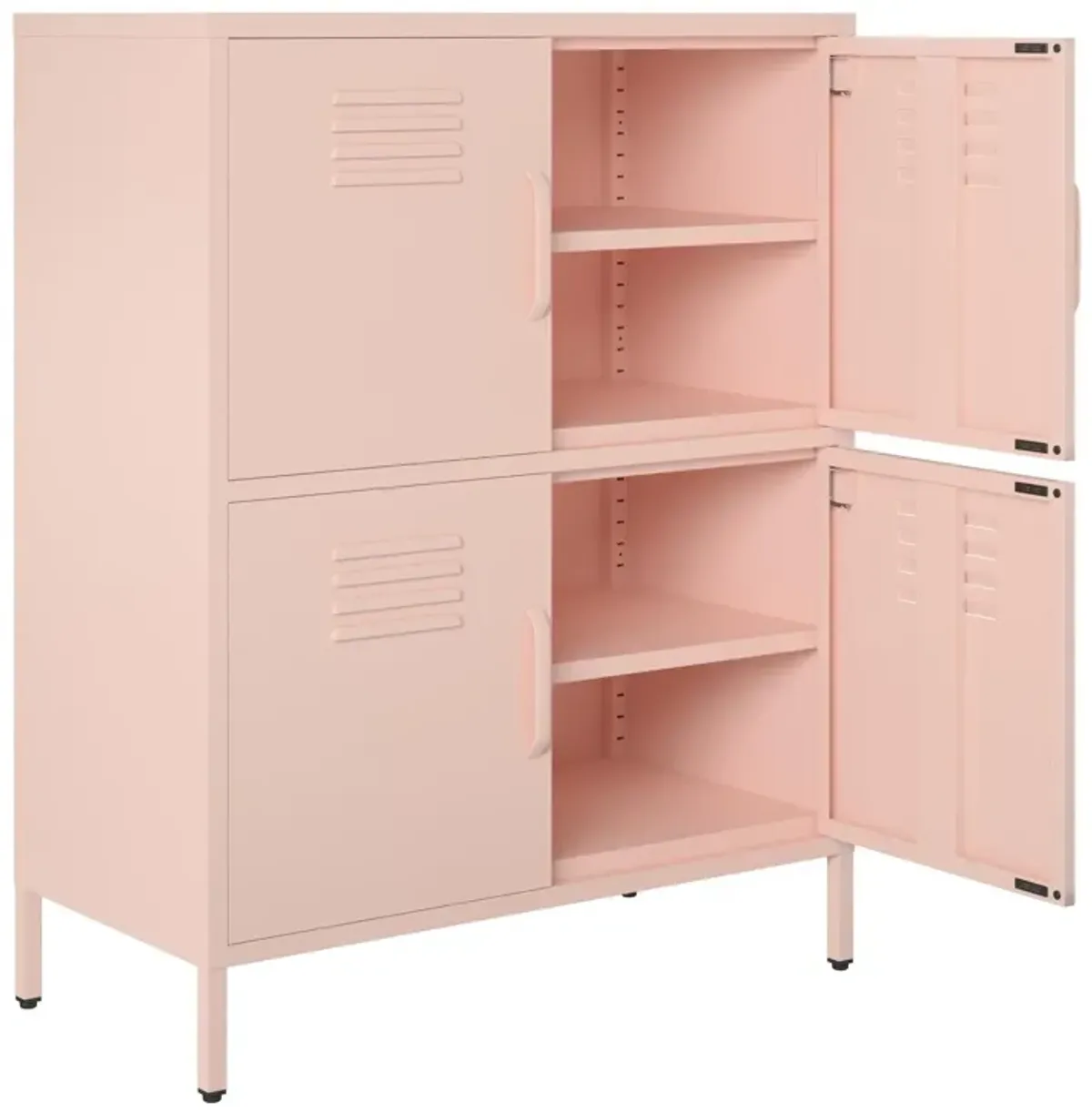 Shadwick 4 Door Metal Locker Style Accent Storage Cabinet