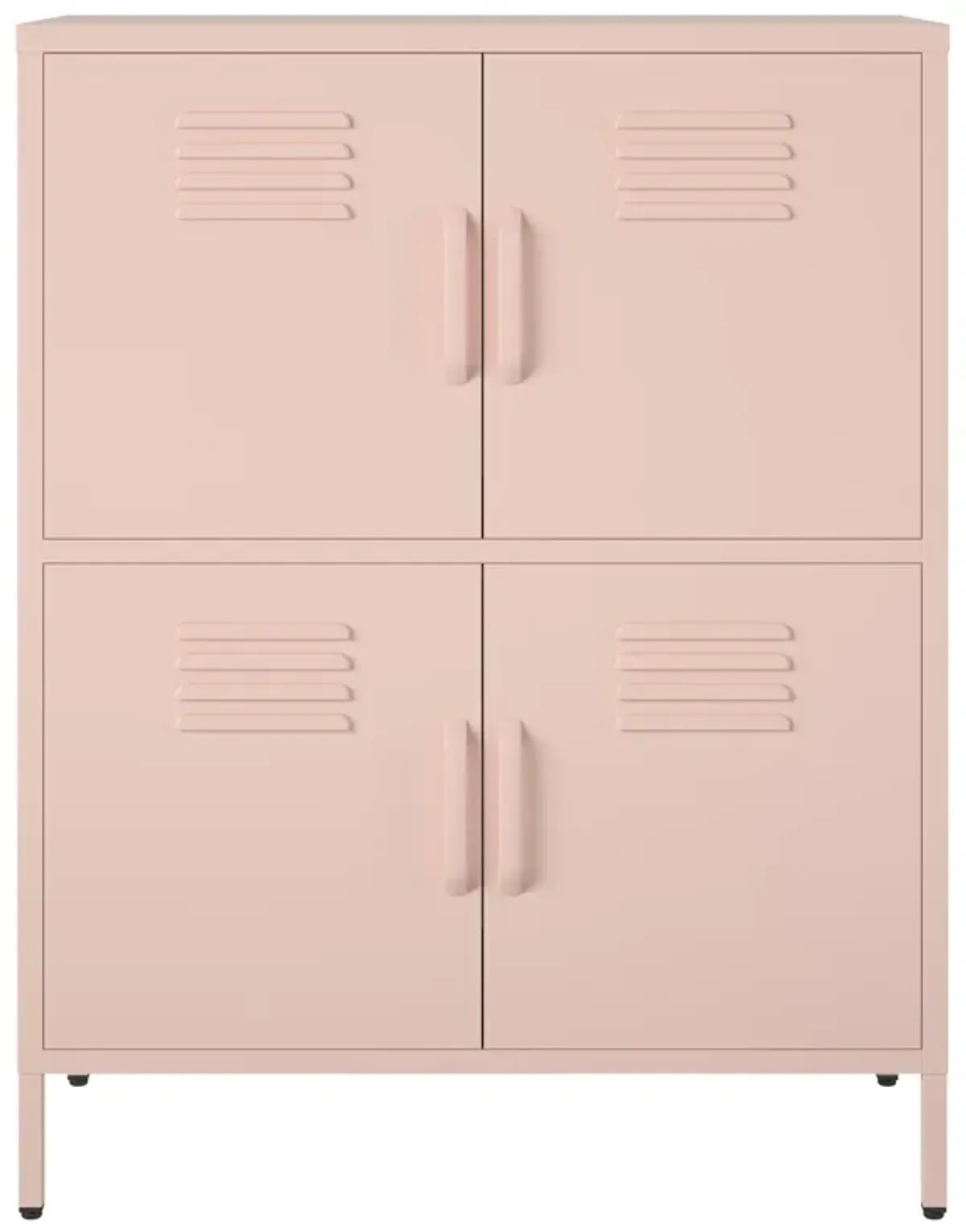 Shadwick 4 Door Metal Locker Style Accent Storage Cabinet