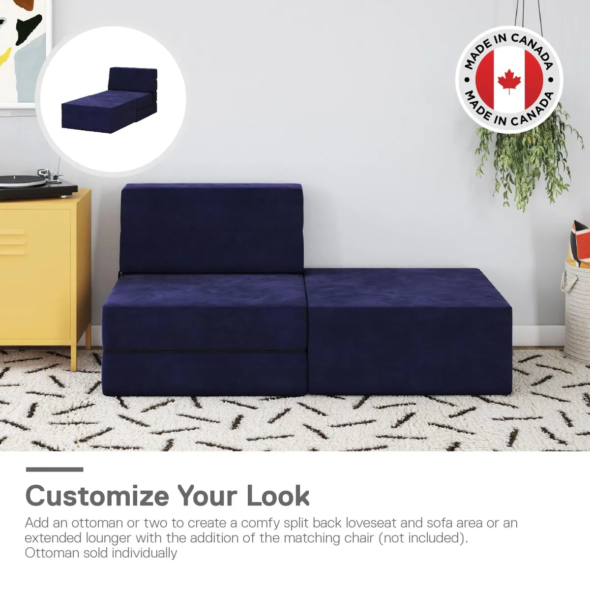 The Flower Ottoman Pouf Comfort Floor Seat and Footrest