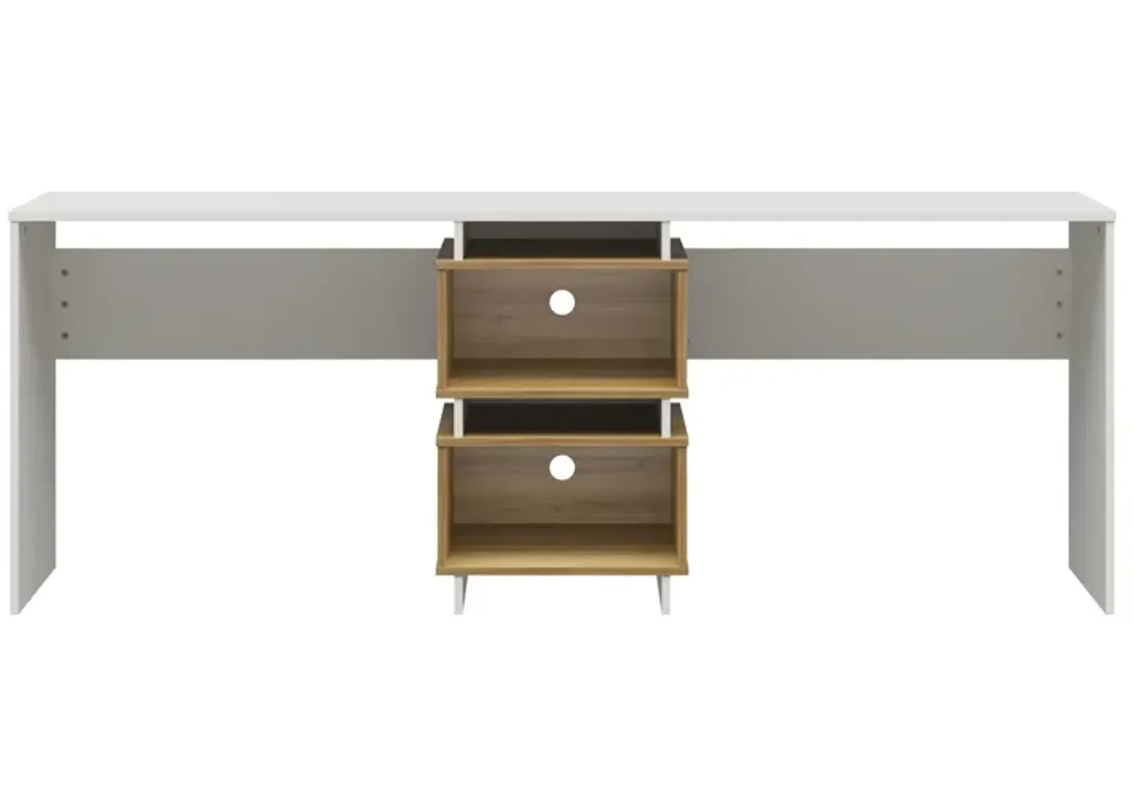 Nelson 2 Way Desk for 2 Work Stations with Cubbies or an L-Shaped Desk