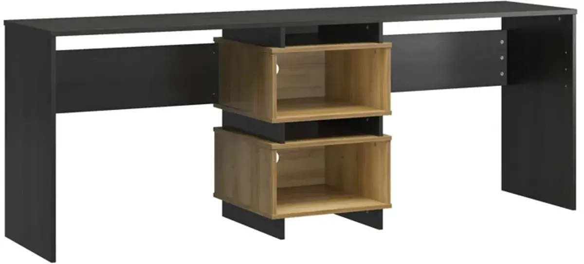 Nelson 2 Way Desk for 2 Work Stations with Cubbies or an L-Shaped Desk