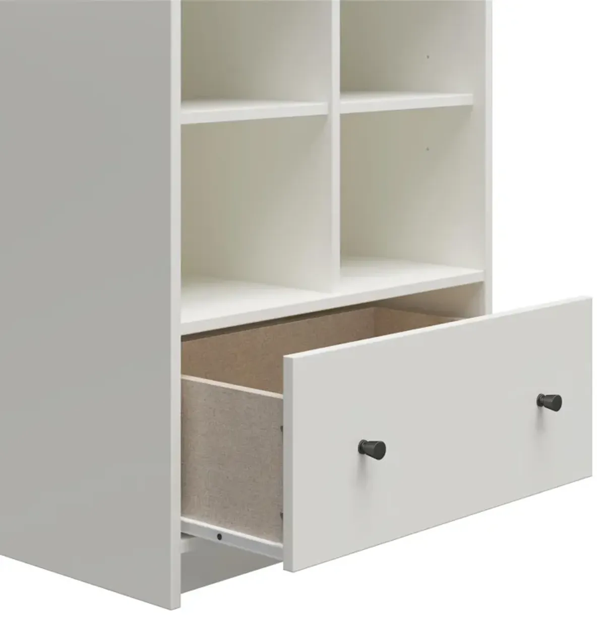 The Loft Storage Tower with 5 Open Shelves and 1 Drawer