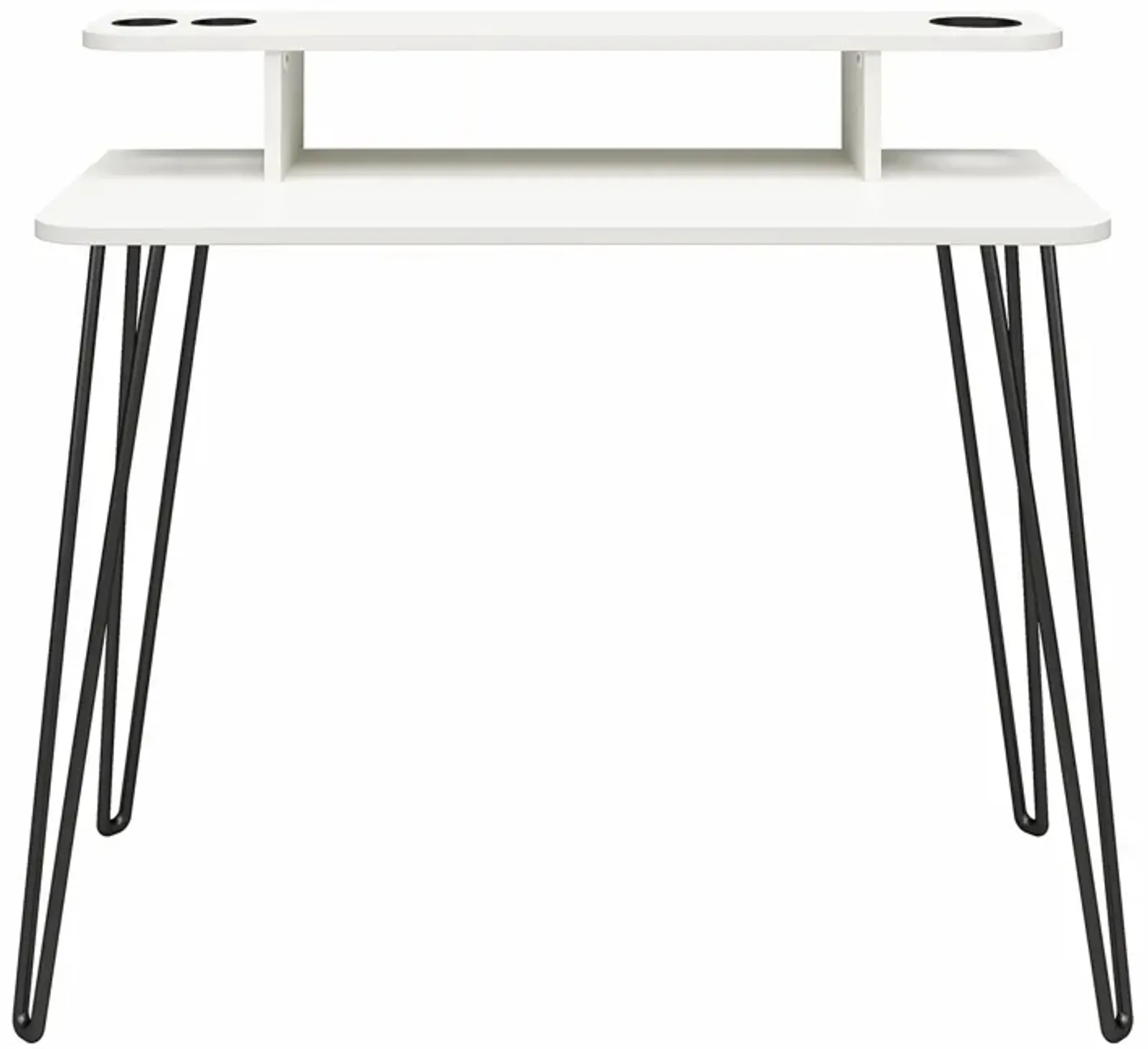 Kimberly At Home 2-Tier Vanity with Metal Hairpin Legs