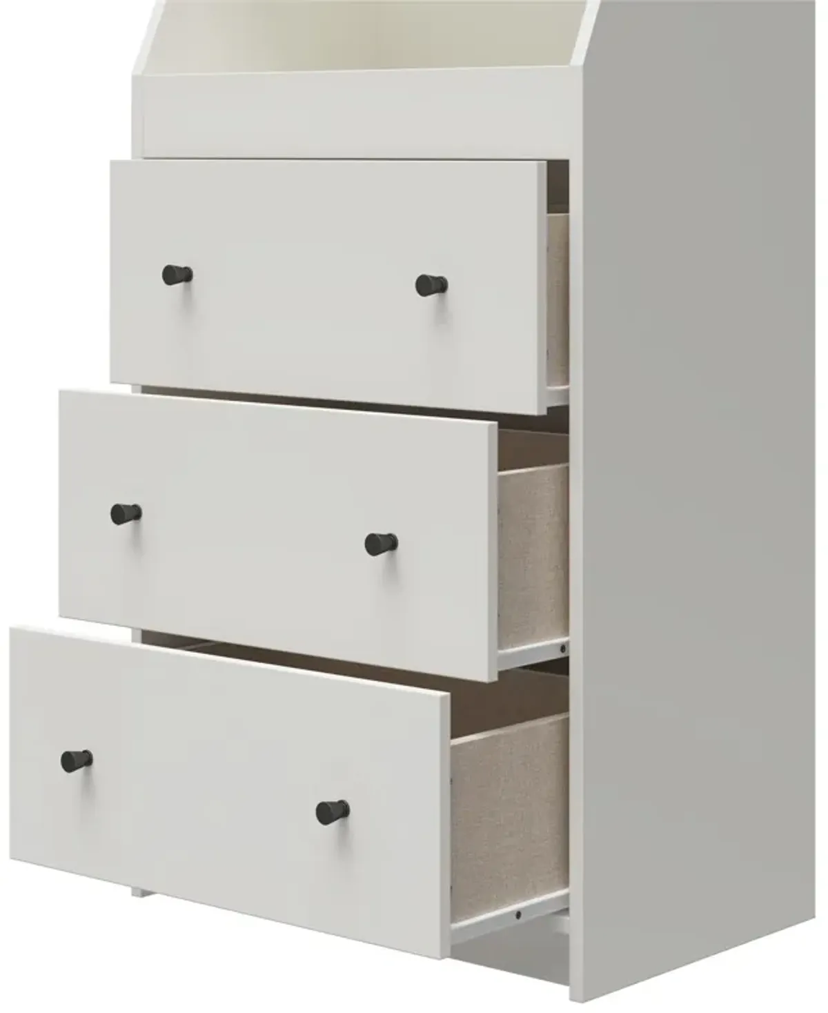 The Loft 3 Drawer Dresser with Open Top Storage