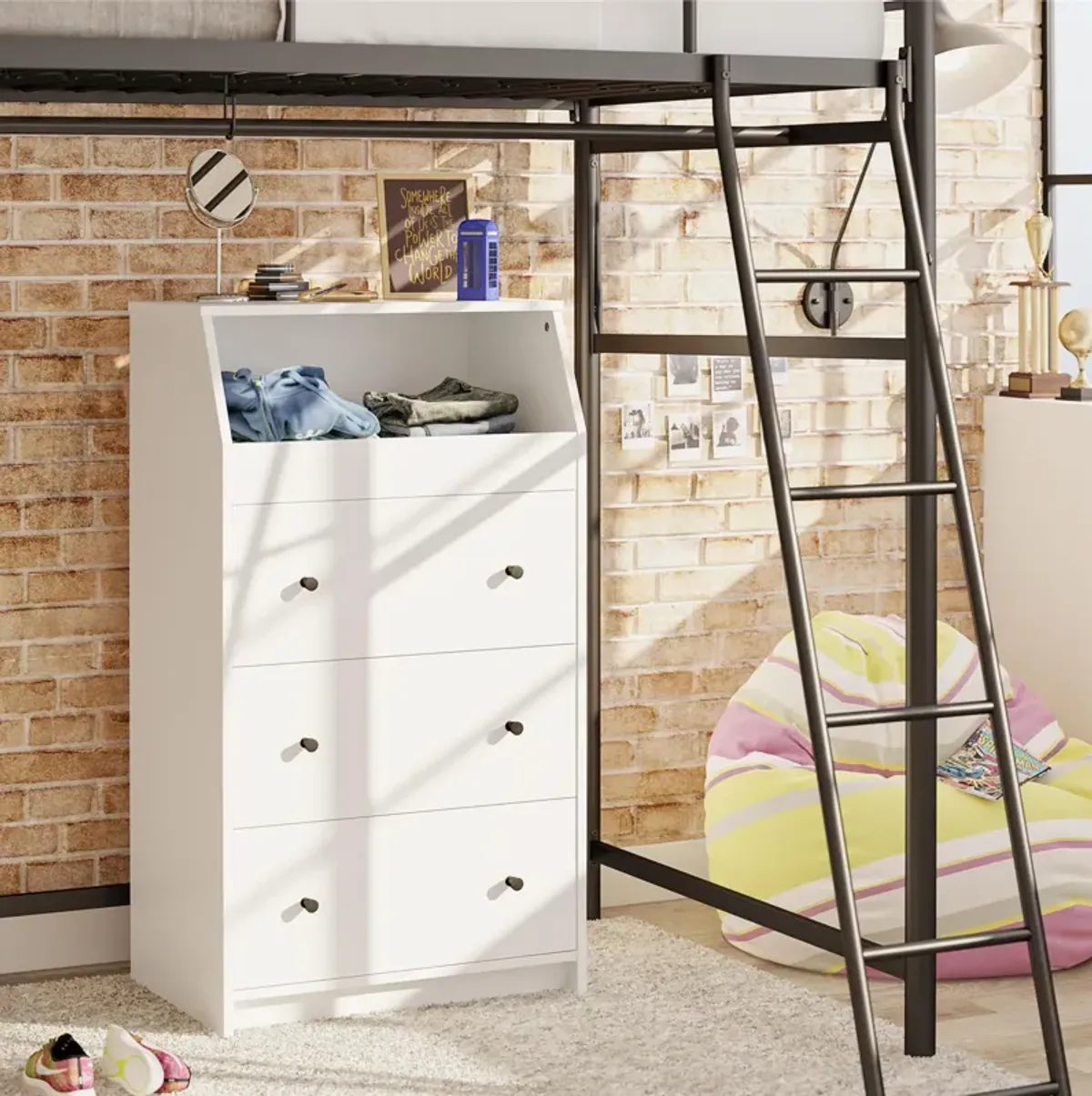 The Loft 3 Drawer Dresser with Open Top Storage