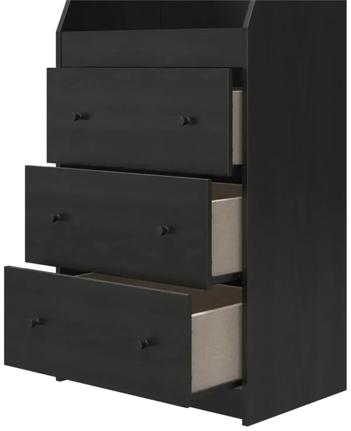 The Loft 3 Drawer Dresser with Open Top Storage