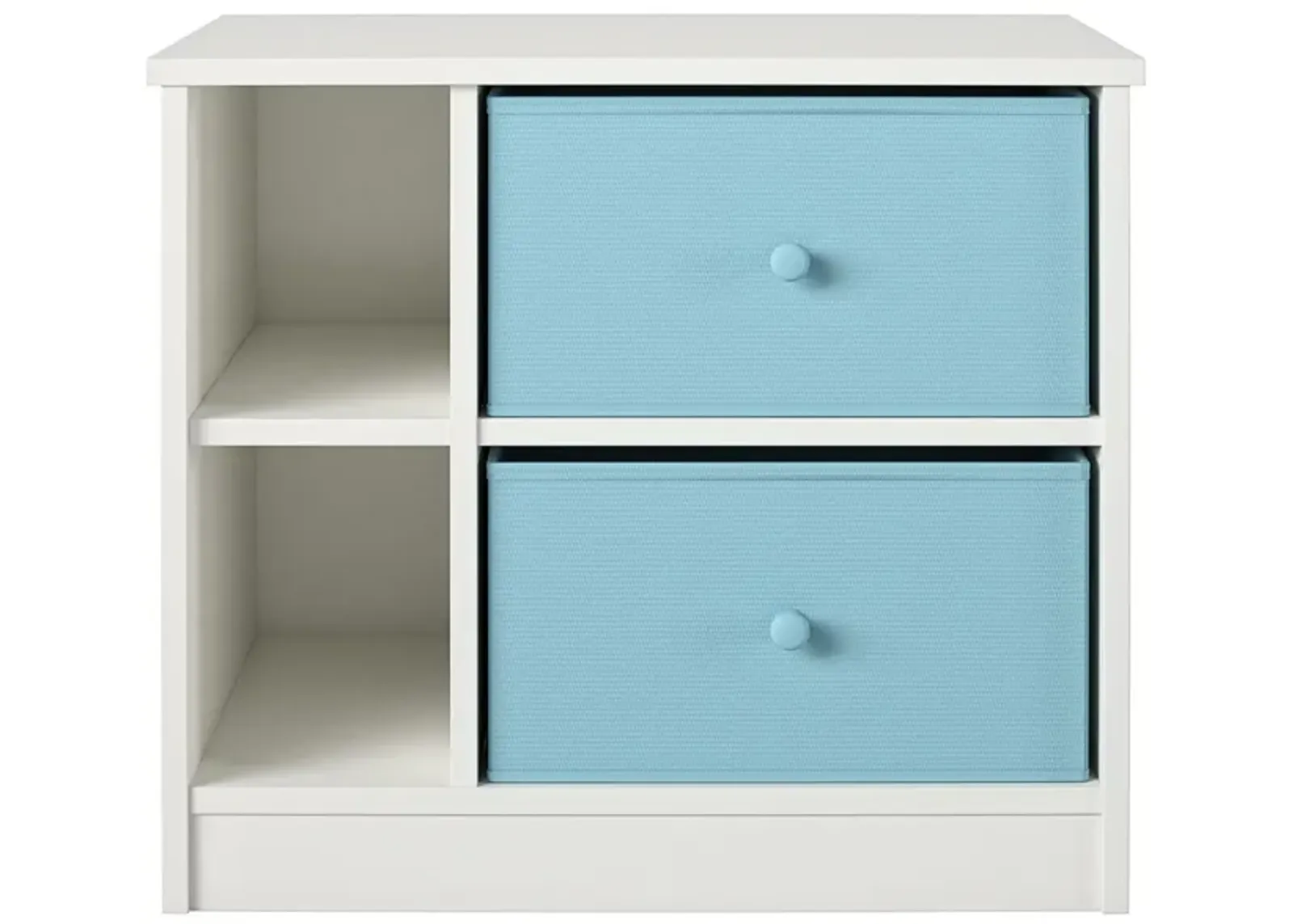 Mya Park Nightstand with 2 Fabric Storage Bins