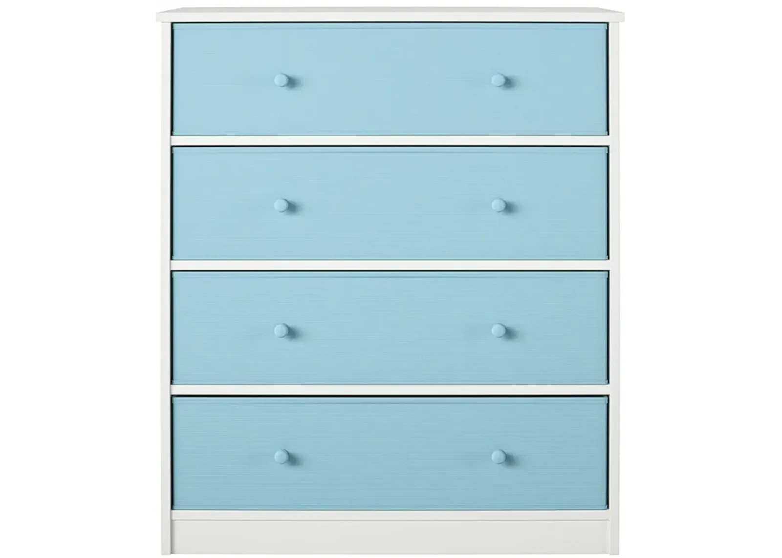 Mya Park Tall Dresser with 4 Fabric Storage Bins