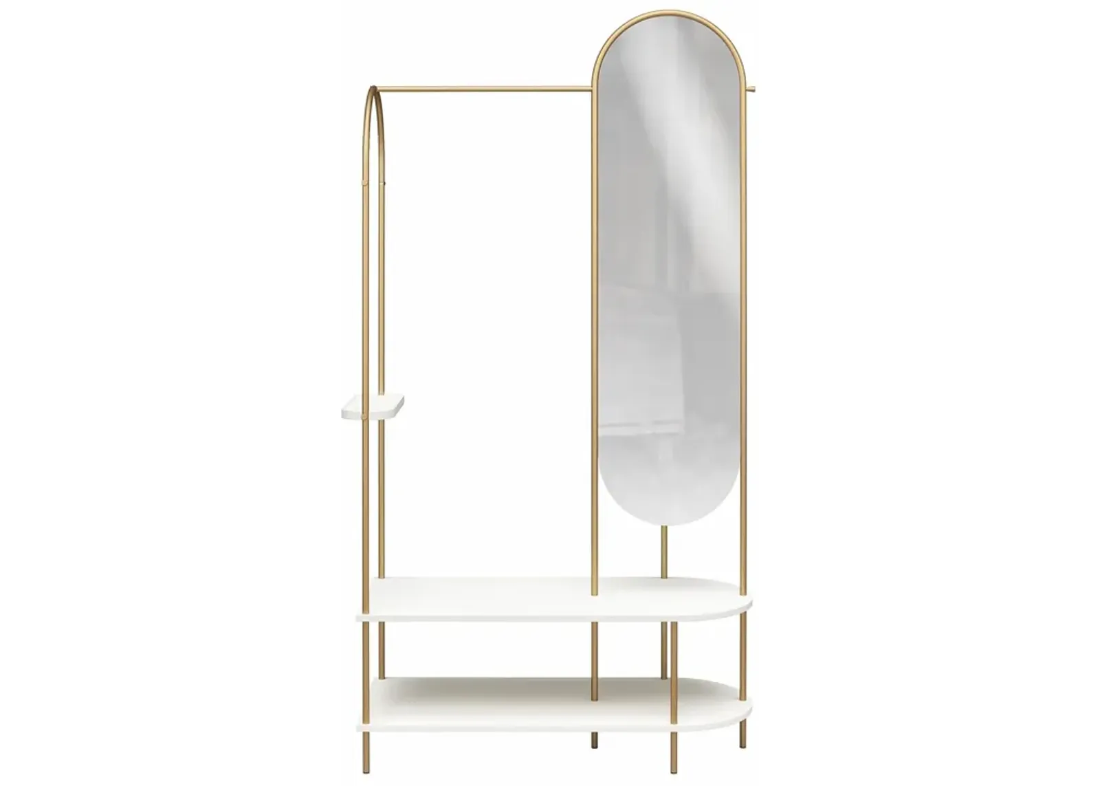 Anastasia Clothing and Shoe Storage with Vertical Mirror