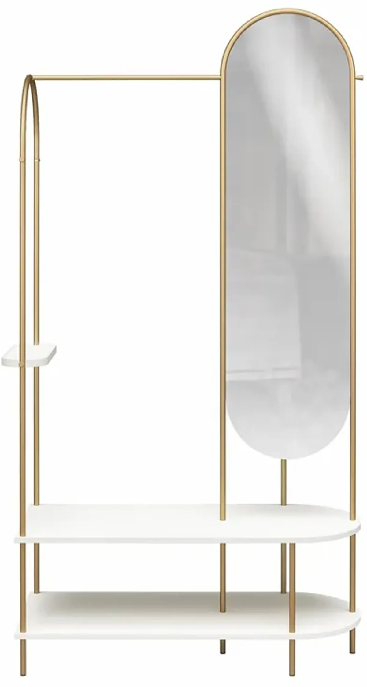 Anastasia Clothing and Shoe Storage with Vertical Mirror