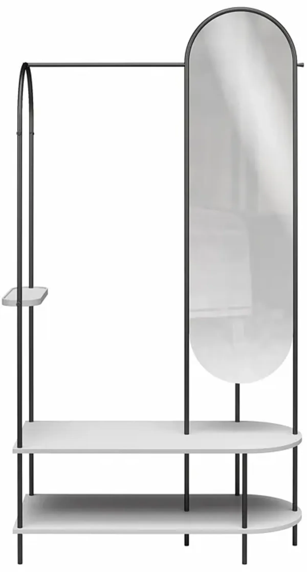 Anastasia Clothing and Shoe Storage with Vertical Mirror