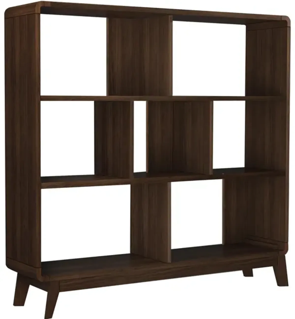 Leva Scandinavian Style Bookcase with 7 Open Cubbies