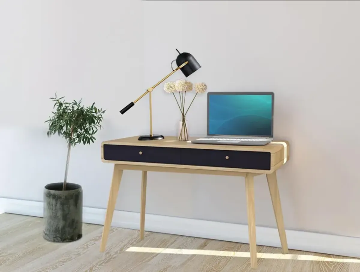 Leva Scandinavian Style Desk with 2 Drawers