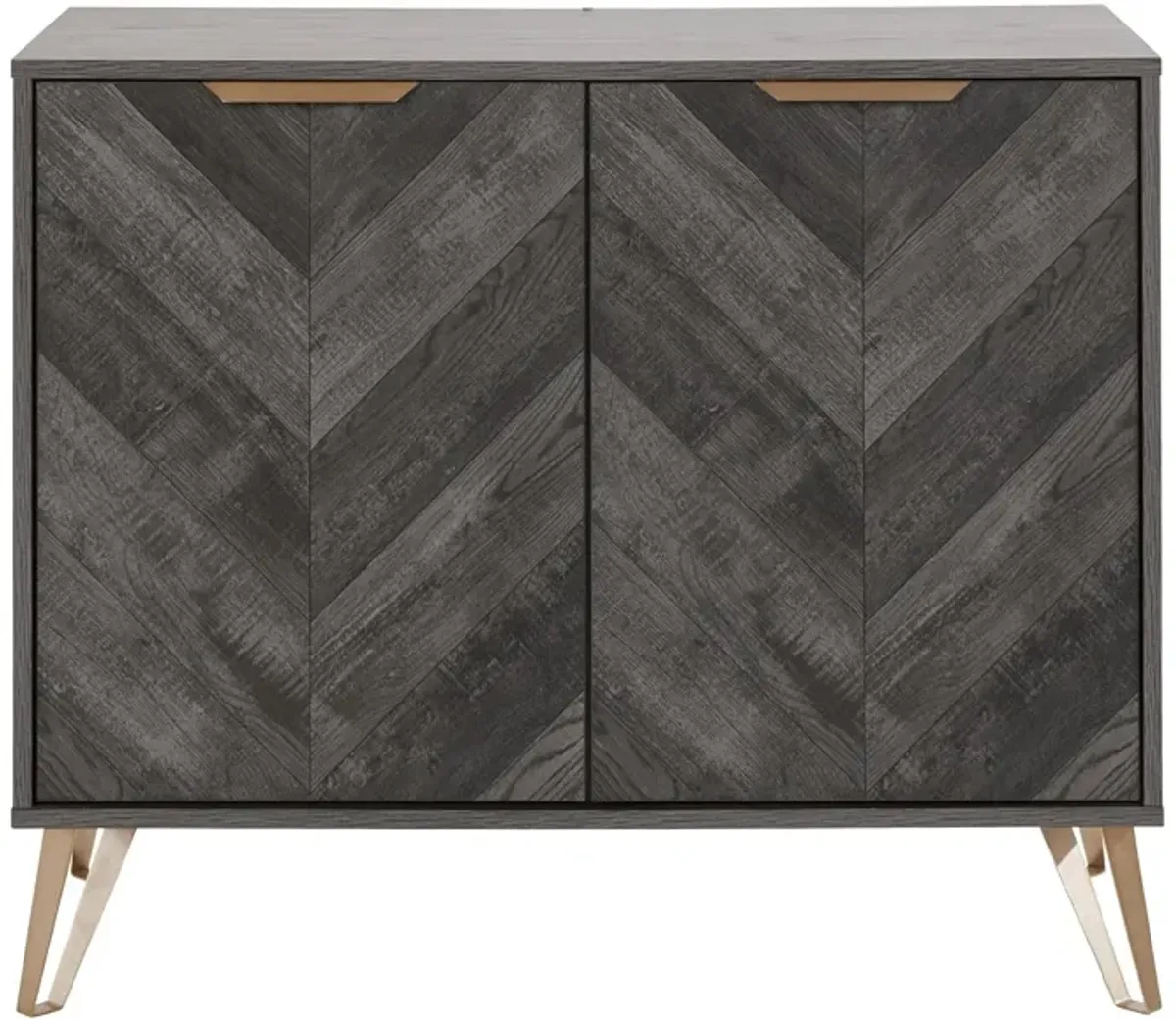 Bo Chevron Sideboard with 2 Closed Doors and Adjustable Shelves