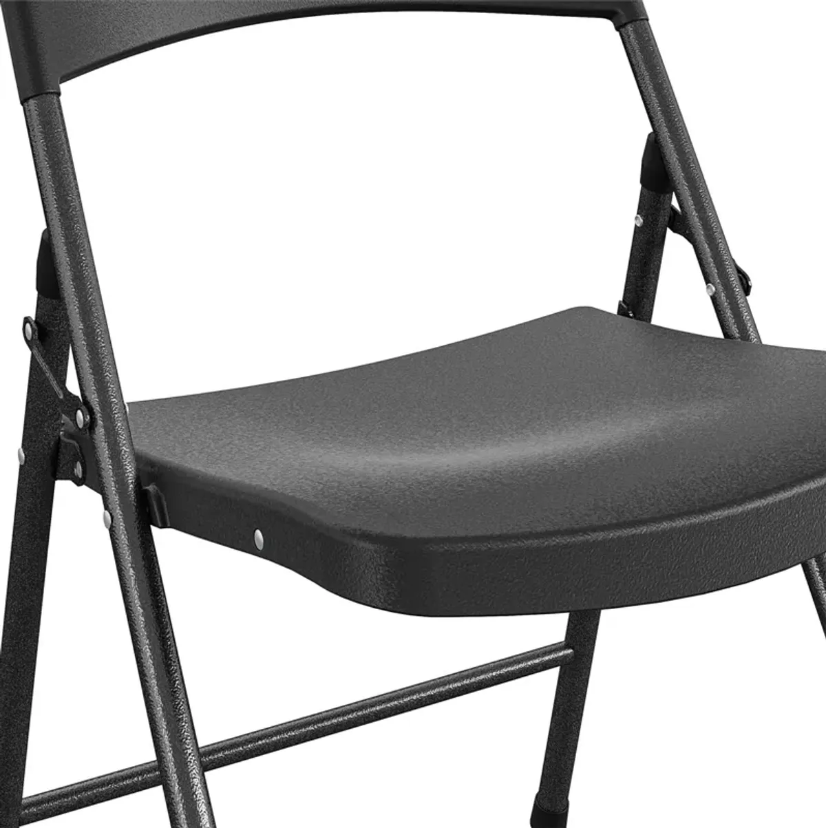 Solid Resin Plastic Folding Chair, Indoor/Outdoor, Double Braced, Set of 4