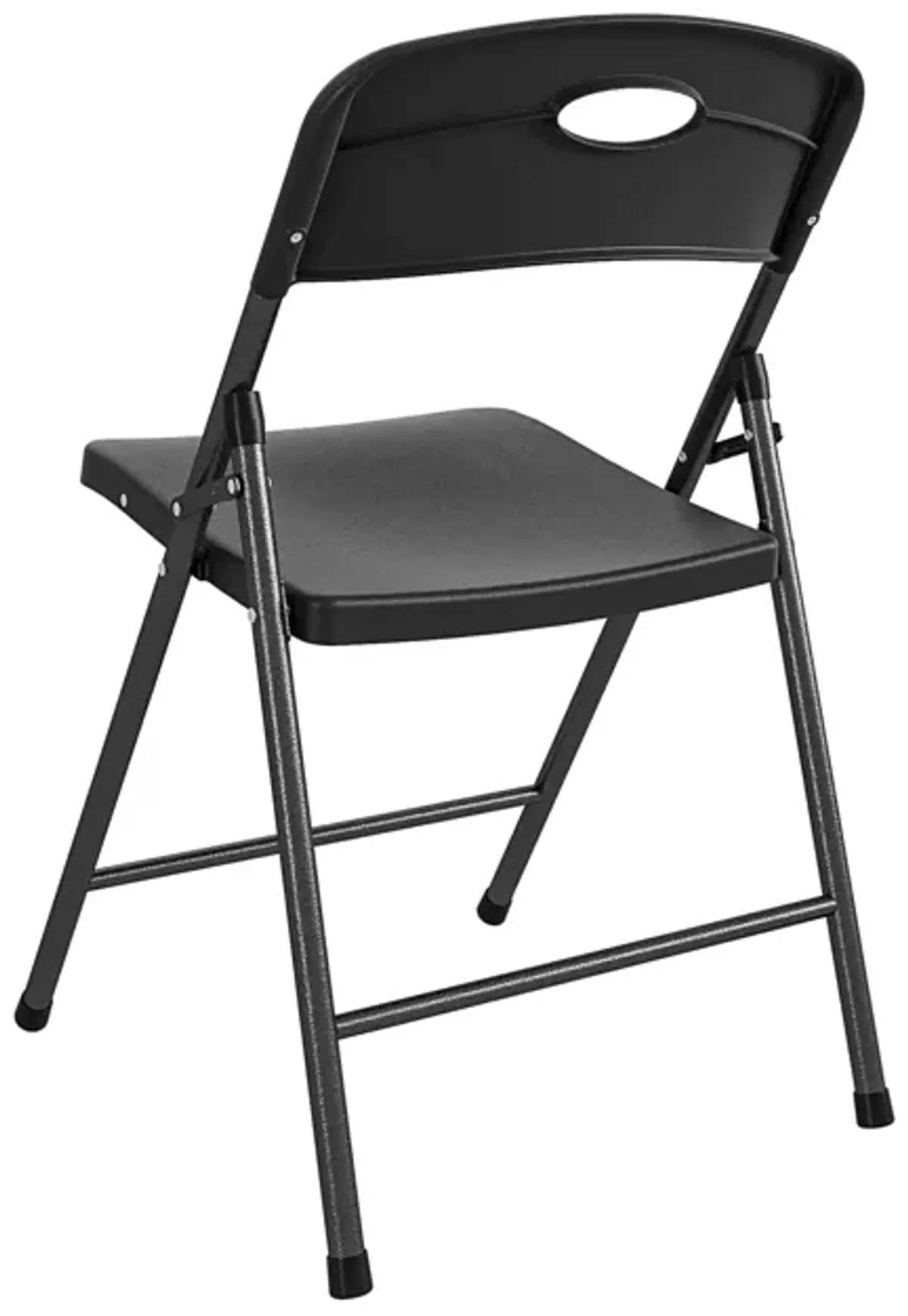 Solid Resin Plastic Folding Chair, Indoor/Outdoor, Double Braced, Set of 4