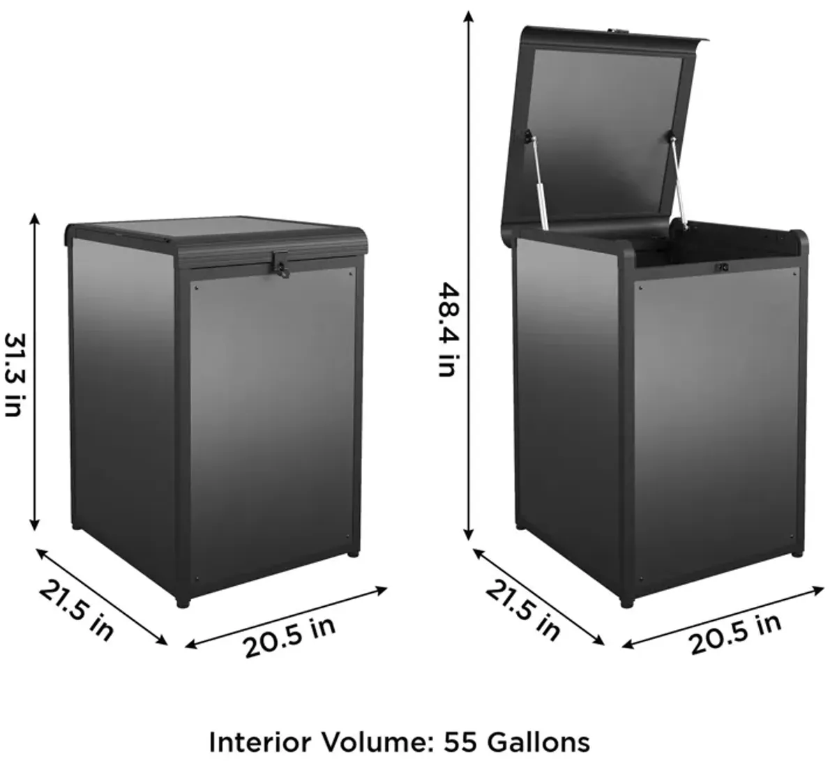 BoxGuard Heavy Duty Multi-Purpose Outdoor Storage & Delivery Box, 55 Gallons