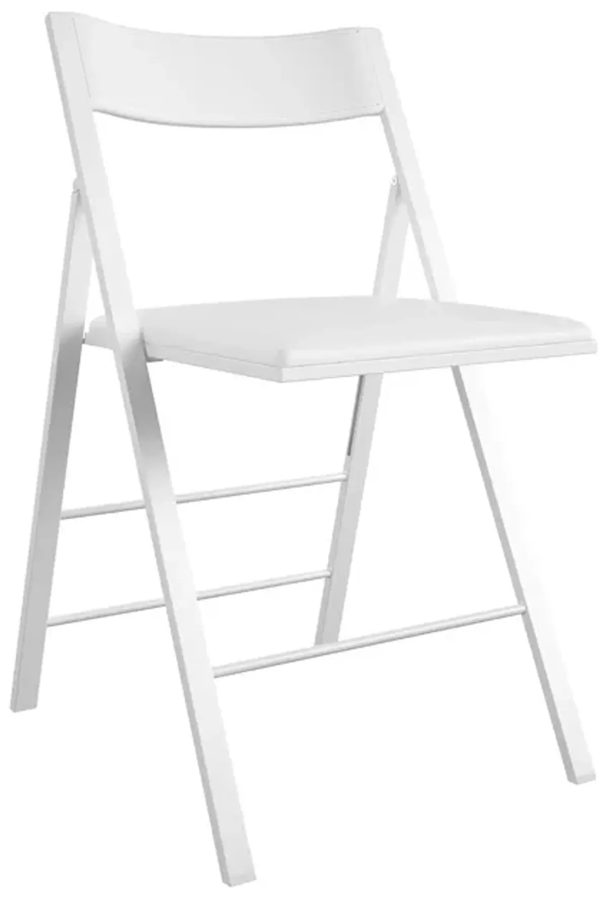 Modern Slim Line Vinyl Padded Folding Chairs, Set of 2