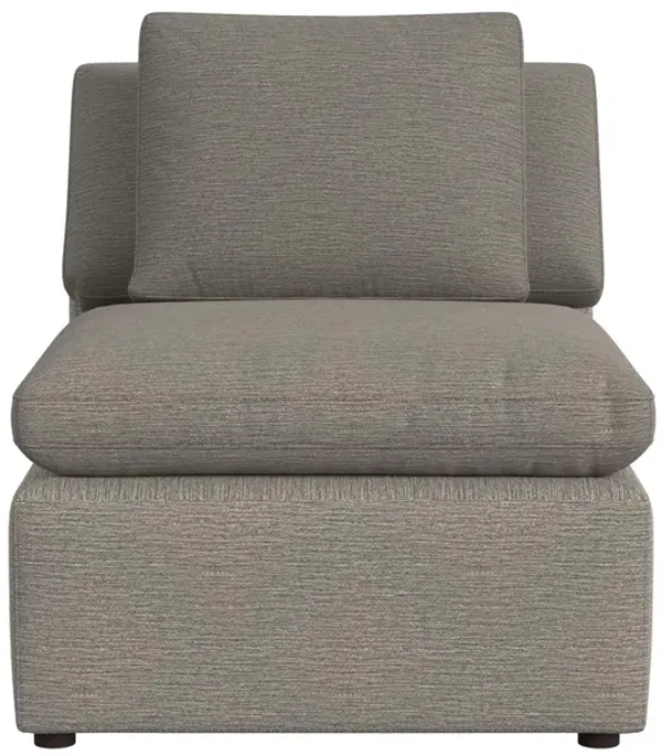 York Modular Pillow Top Armless Chair with Back Pillow