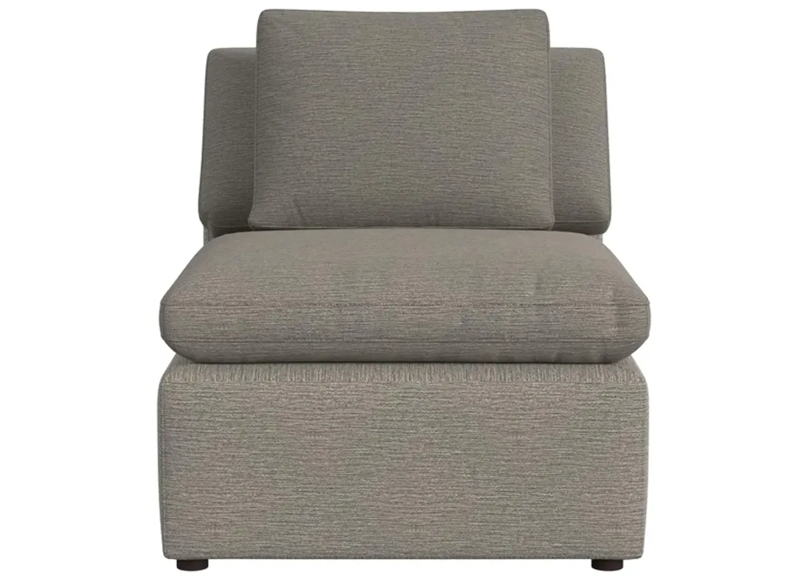 York Modular Pillow Top Armless Chair with Back Pillow