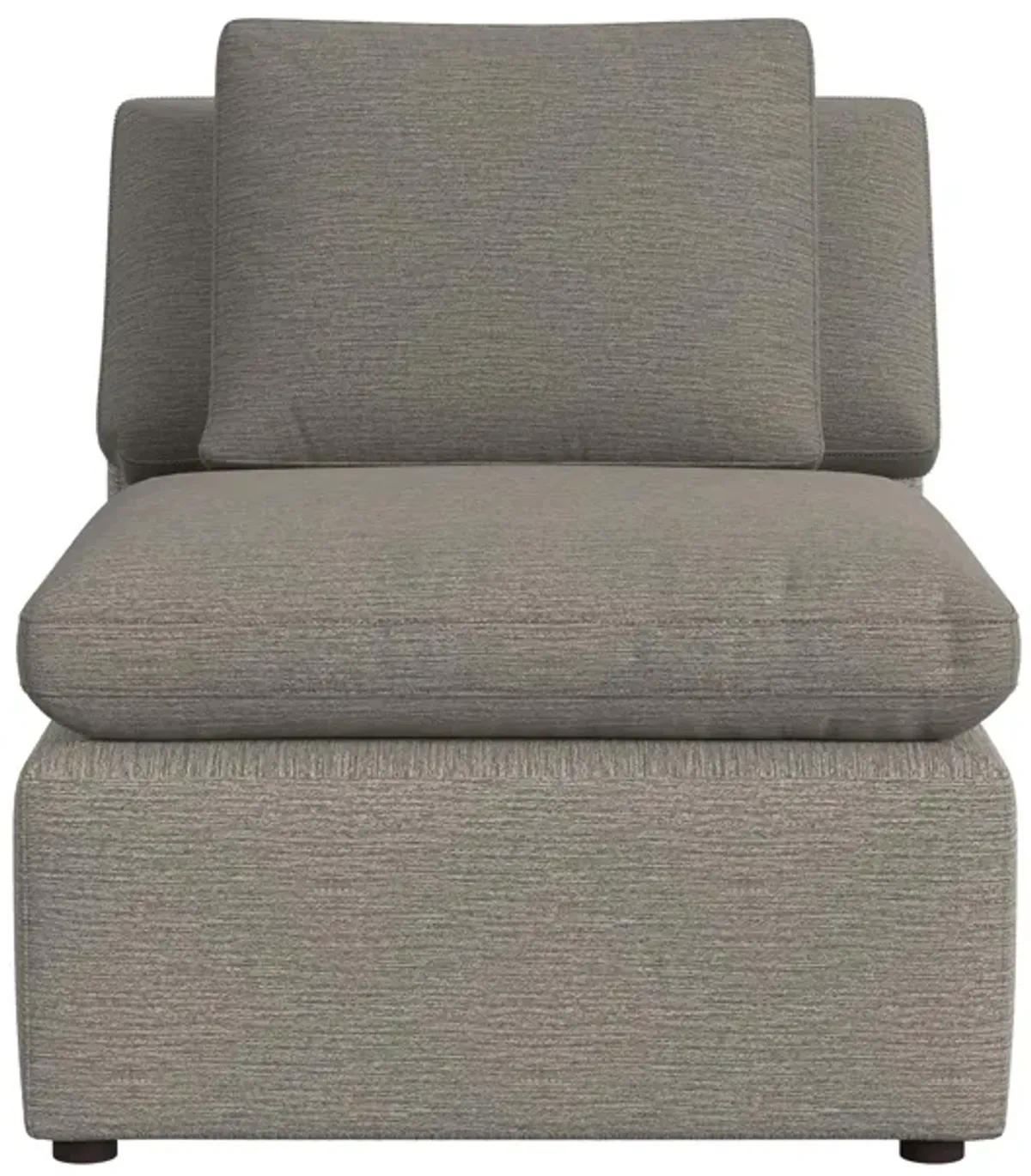 York Modular Pillow Top Armless Chair with Back Pillow