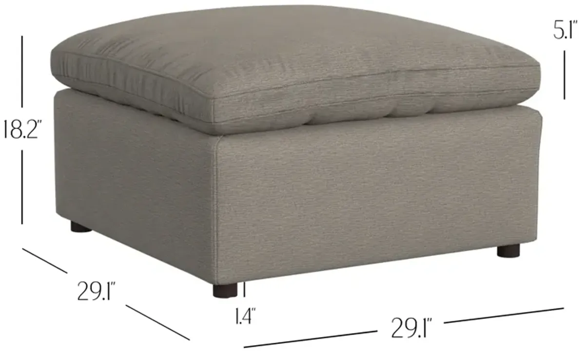 York Modular Pillow Top Plush Ottoman