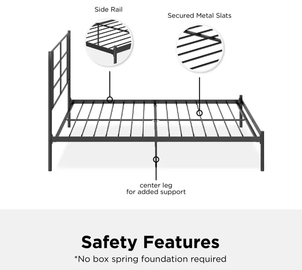 Praxis Metal Bed with a Geometric Headboard