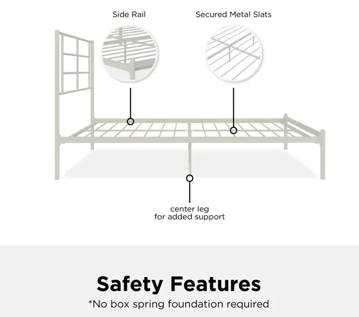 Praxis Metal Bed with a Geometric Headboard