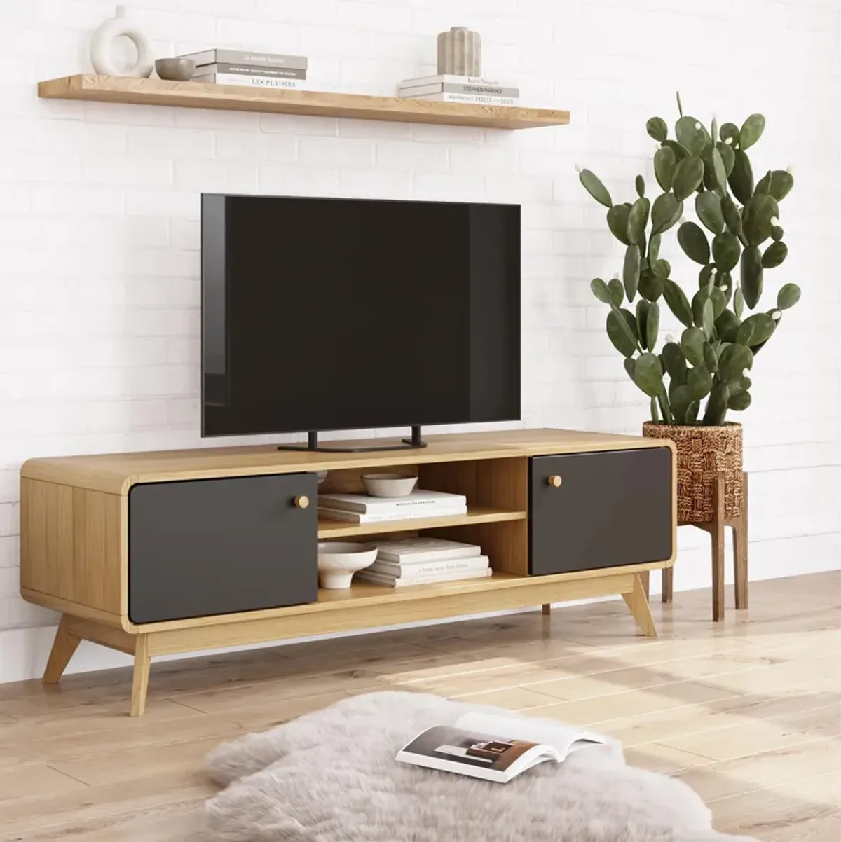 Leva Media Console TV Stand with Storage