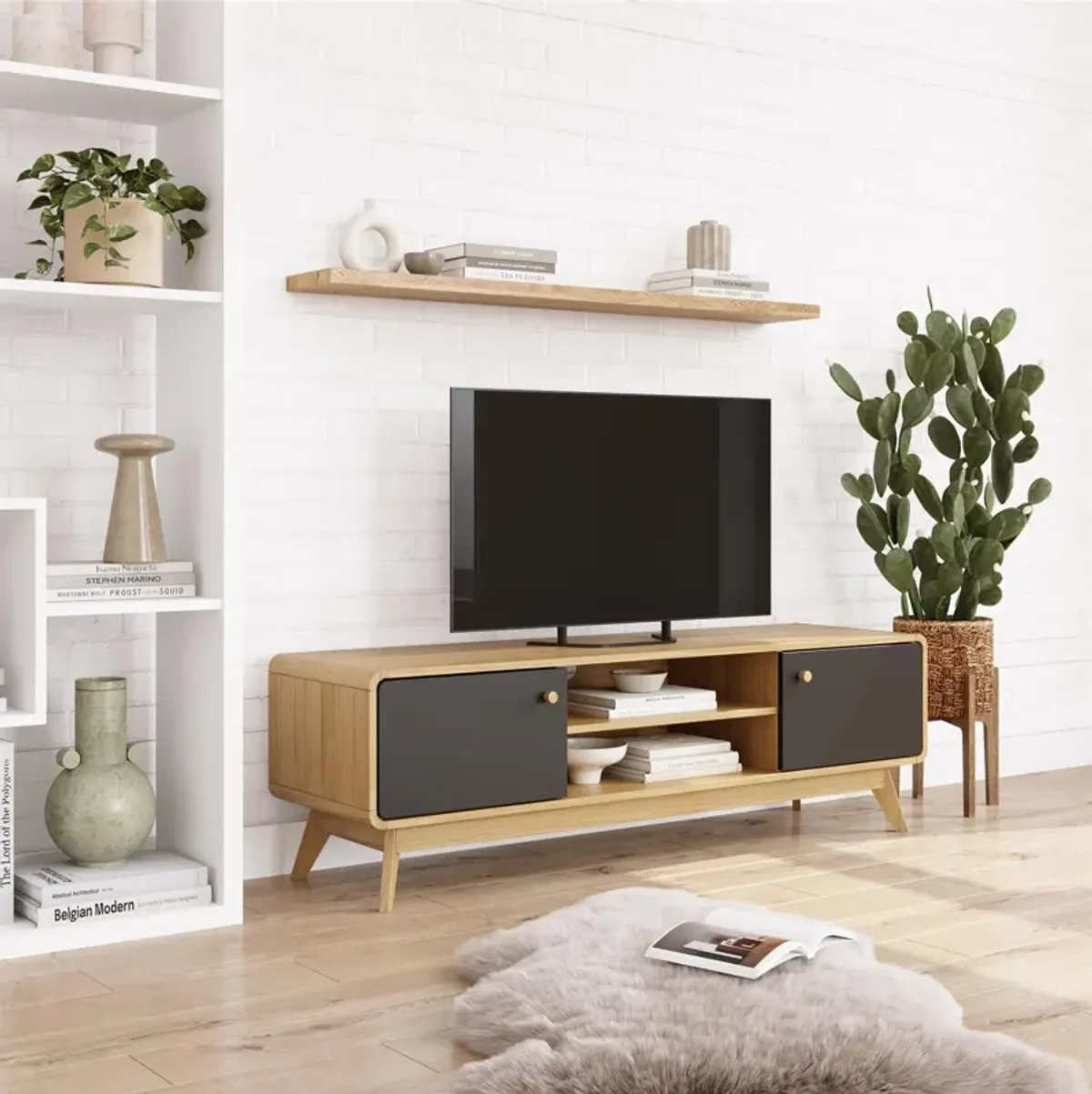 Leva Media Console TV Stand with Storage