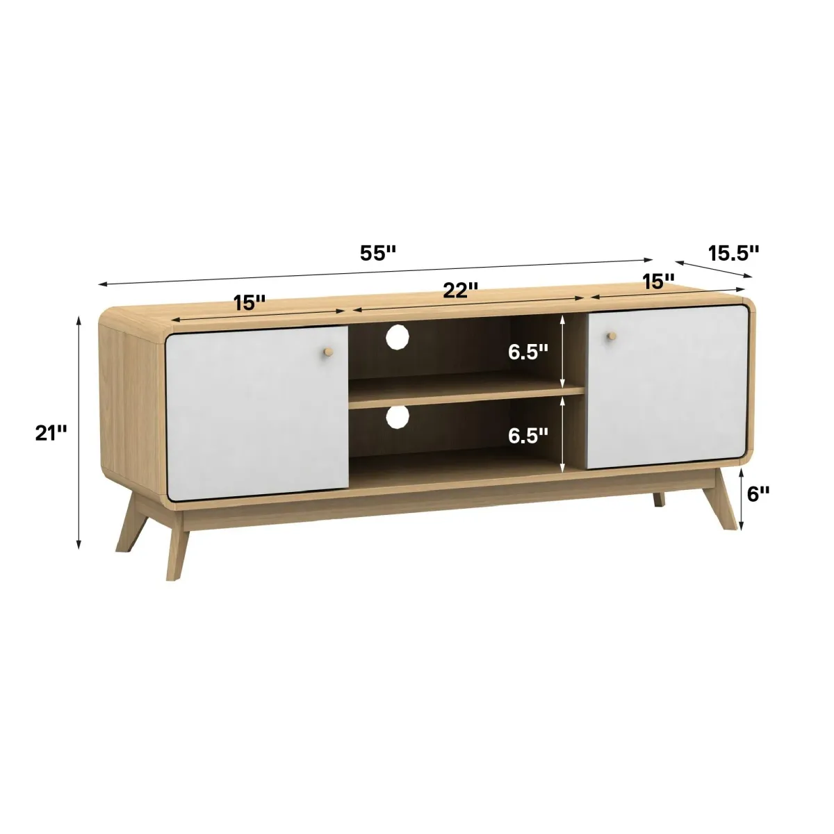 Leva Media Console TV Stand with Storage