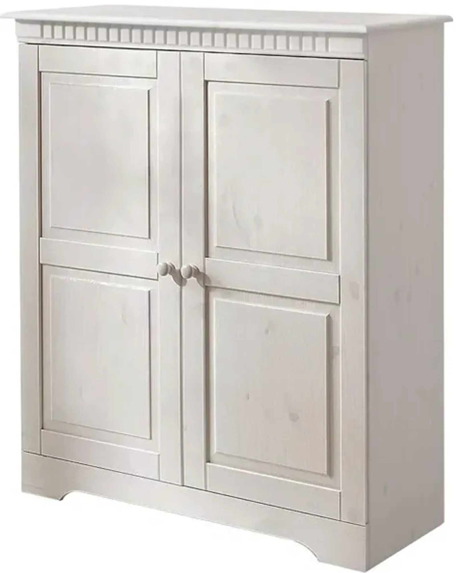 Cubrix Solid Wood 2 Door Closed Storage Cabinet