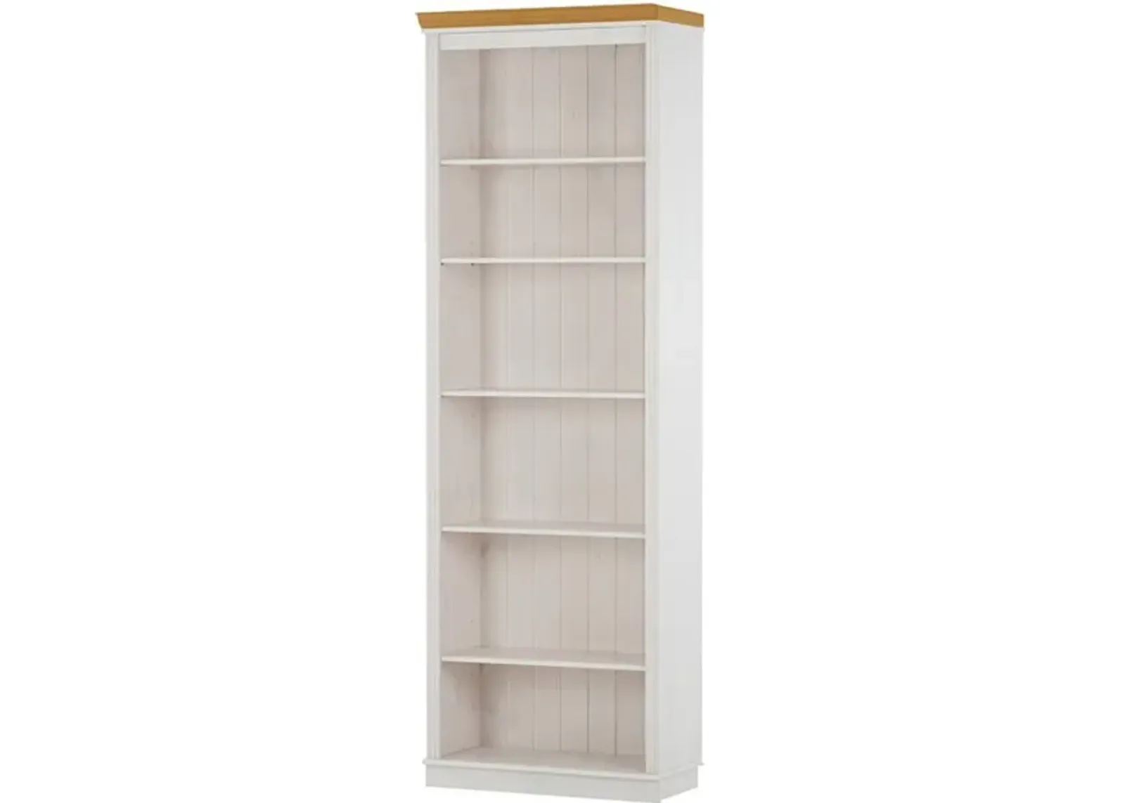 Anita Solid Wood 6 Shelf Open Bookcase