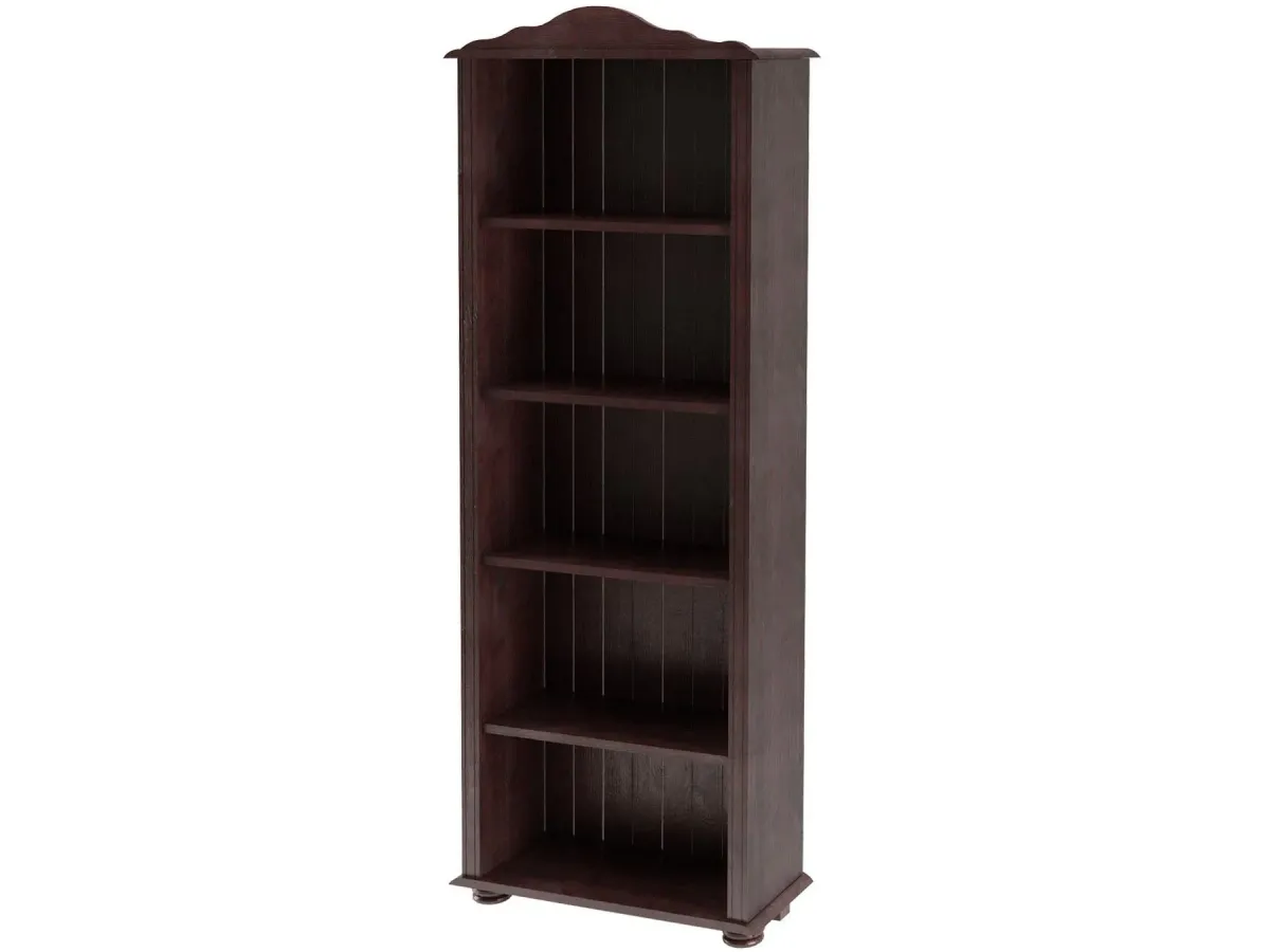 Chester 5 Shelf Wood Open Bookcase with Adjustable Shelves